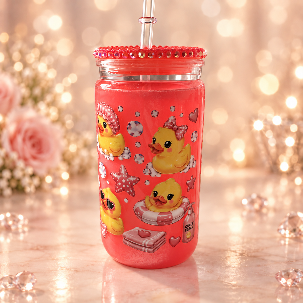Pink Duck Bow Cup — alternate photo 034 with matching studio backdrop