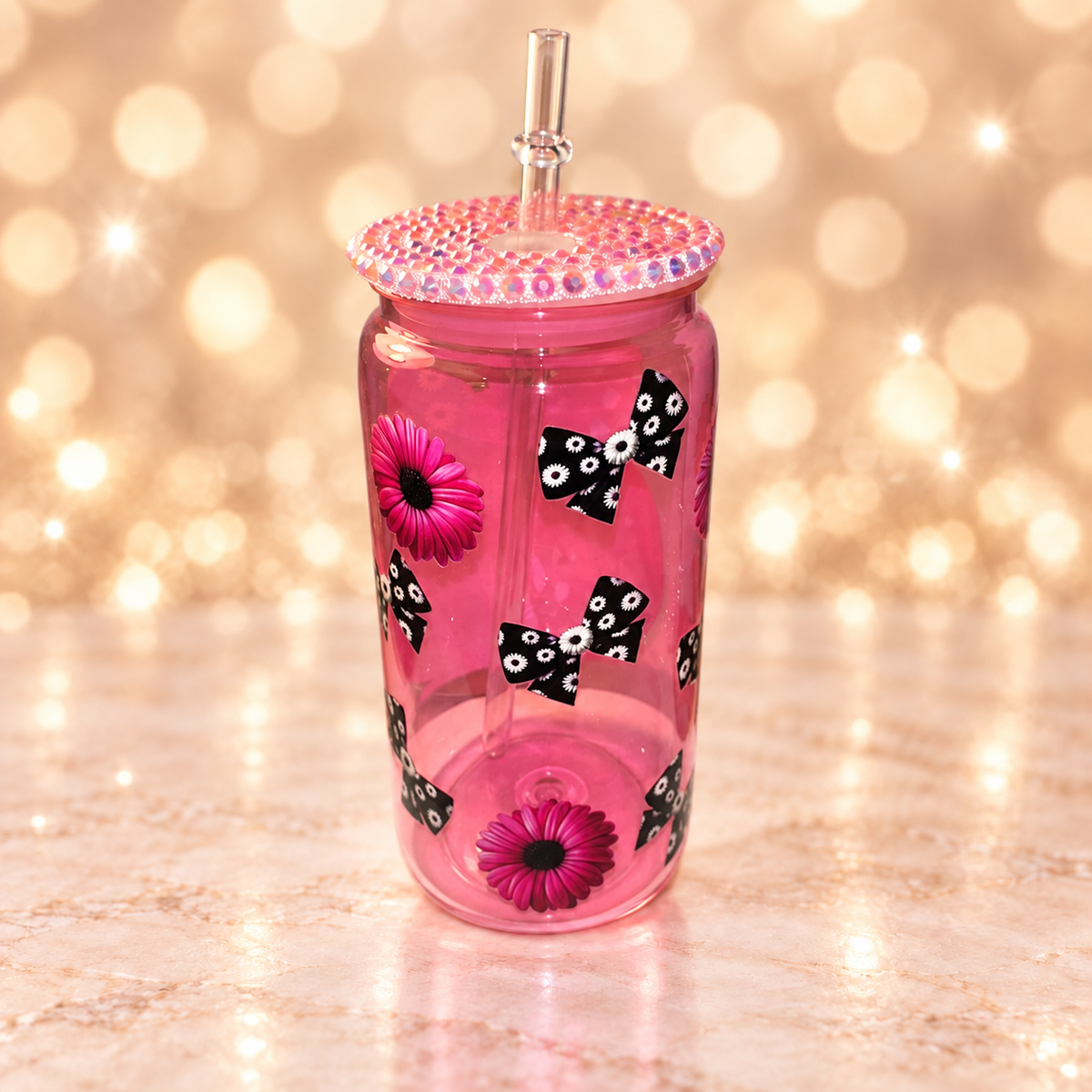 Pink Daisy Pumpkin Cup — alternate photo 054 with matching studio backdrop