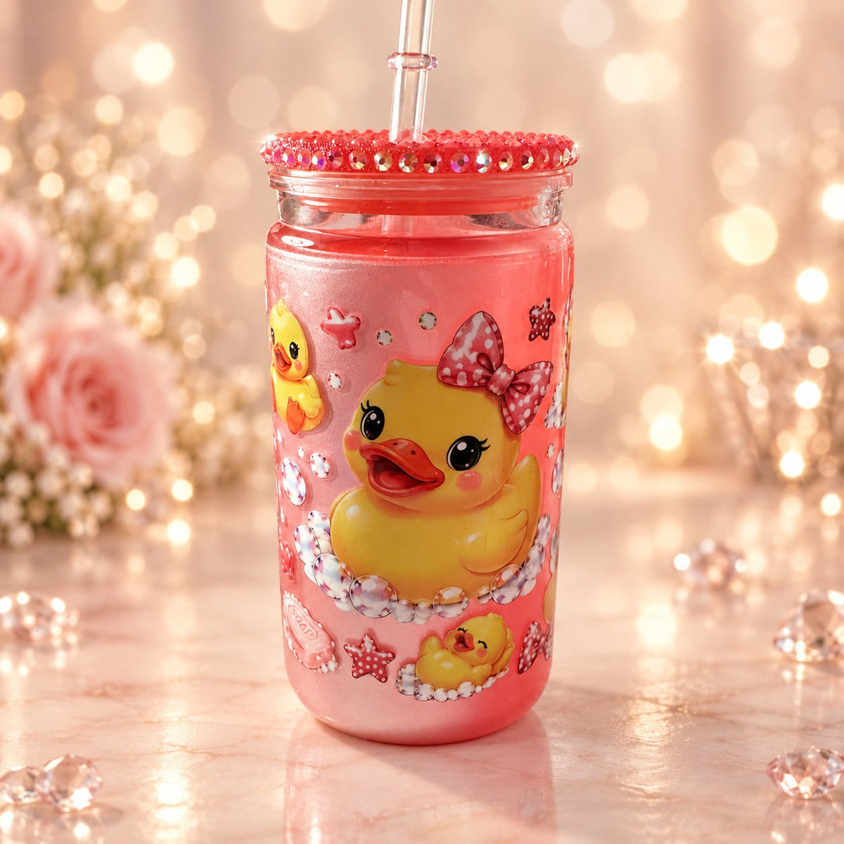 Pink Duck Bow Cup — studio product photograph