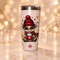 Winter Highland Cow Tumbler — studio product photograph