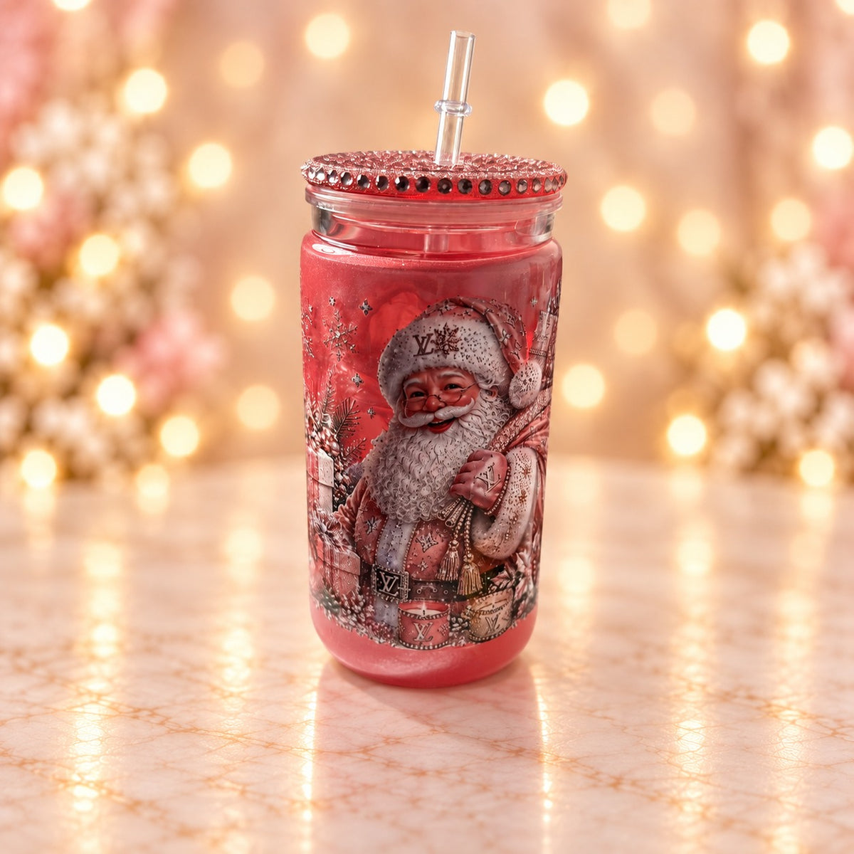Coral Santa Fashion Cup — studio product photograph