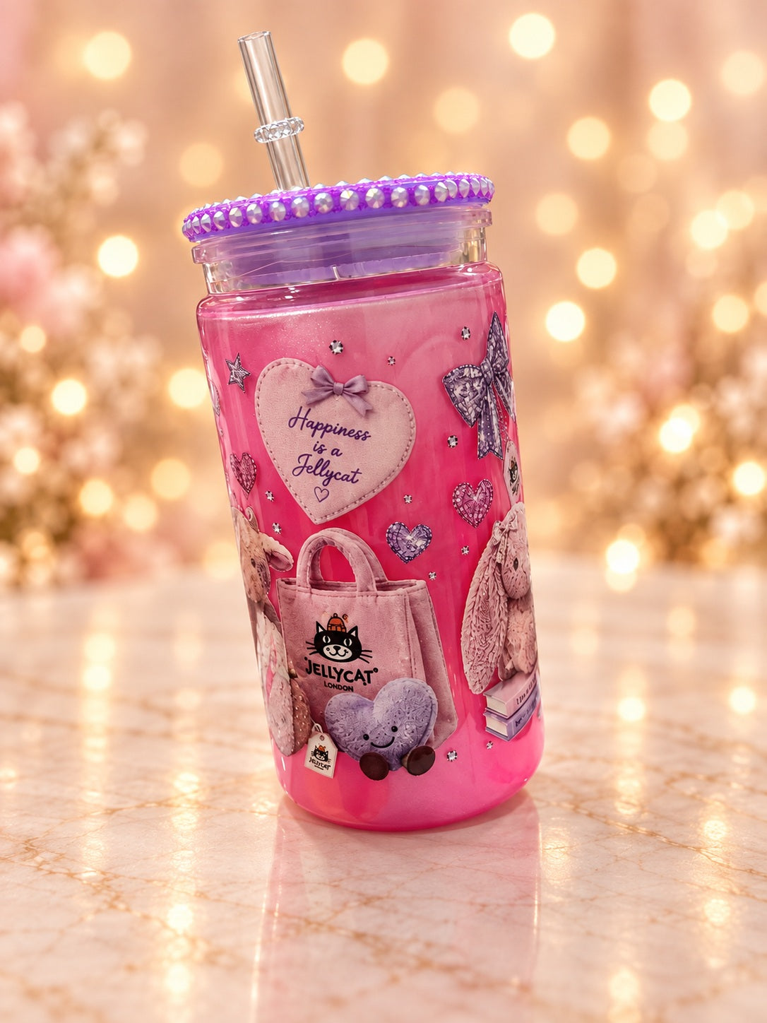 Pink Cuddly Friends Cup — alternate view