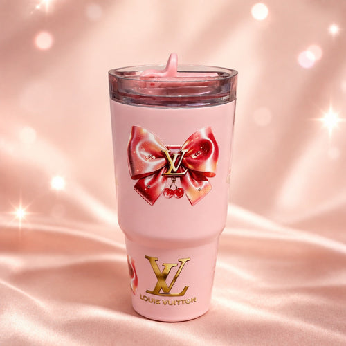 Blush Cherry Bow Tumbler — photograph 1